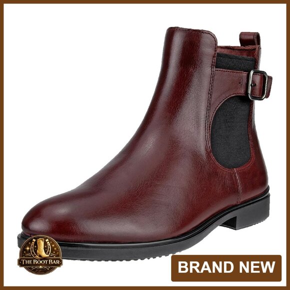 Leather Chelsea Boots with Buckle Detail Premium Comfort Fit